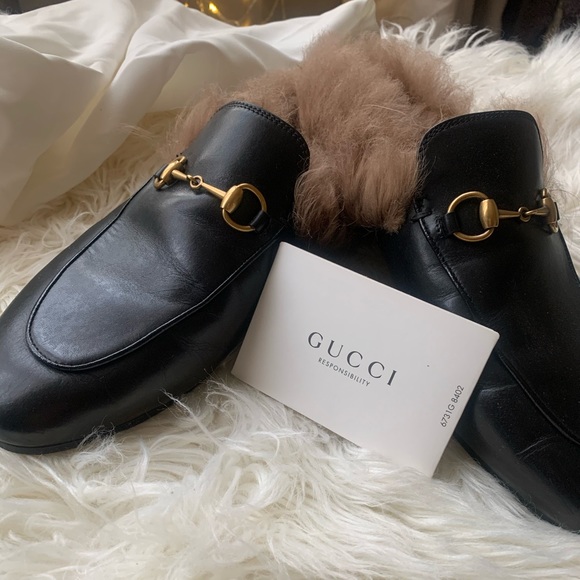 Gucci Shoes - Gucci Princetown Fur Lined Mule